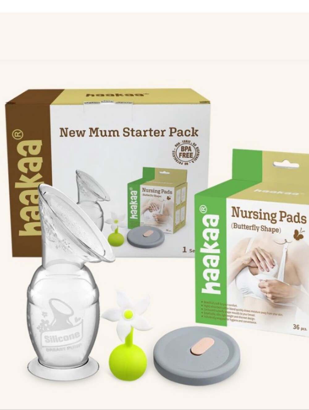 (NIB) Haakaa® New Mum Starter Pack - Manual Silicone Breast Pump - 150 mL